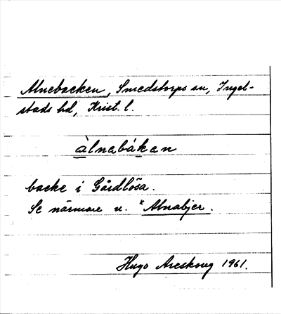Bild på arkivkortet för arkivposten Alnebacken
