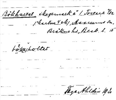 Bild på arkivkortet för arkivposten Bökhultet