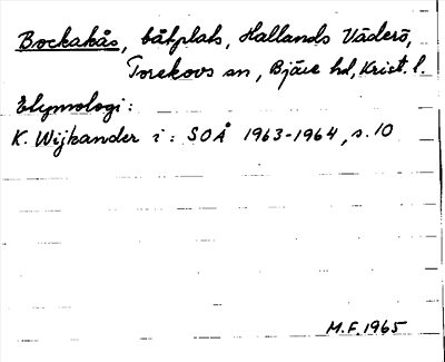 Bild på arkivkortet för arkivposten Bockakås