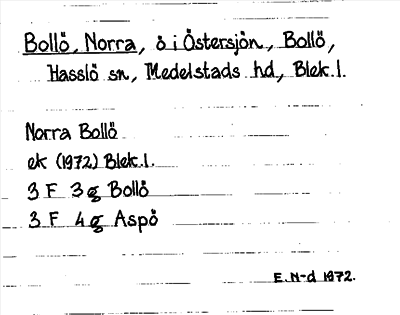 Bild på arkivkortet för arkivposten Bollö, Norra