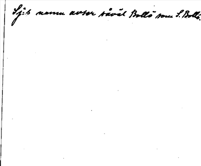 Bild på baksidan av arkivkortet för arkivposten Bollö, S.