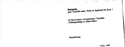Bild på arkivkortet för arkivposten Bergsgatan