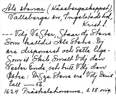 Bild på arkivkortet för arkivposten Als stenar (Kåsebergaskeppet)