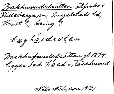 Bild på arkivkortet för arkivposten Bakhuvudsdrätten
