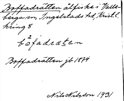 Bild på arkivkortet för arkivposten Boffadrätten