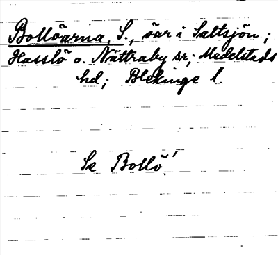 Bild på arkivkortet för arkivposten Bollöarna, S.