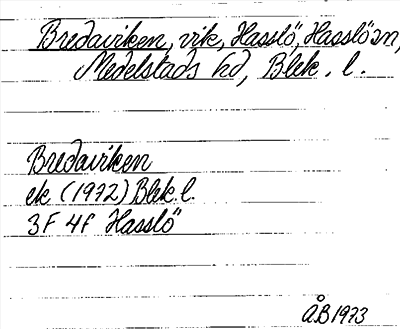 Bild på arkivkortet för arkivposten Bredaviken