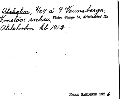Bild på arkivkortet för arkivposten Aleholm