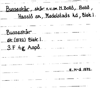Bild på arkivkortet för arkivposten Busseskär
