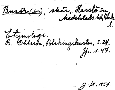 Bild på arkivkortet för arkivposten Busör(en)