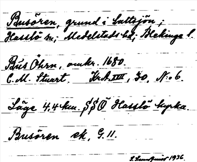 Bild på arkivkortet för arkivposten Busören