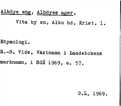 Bild på arkivkortet för arkivposten Alhöye eng , Alhöyes ager