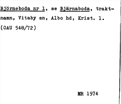 Bild på arkivkortet för arkivposten Björneboda, se Bjärnaboda