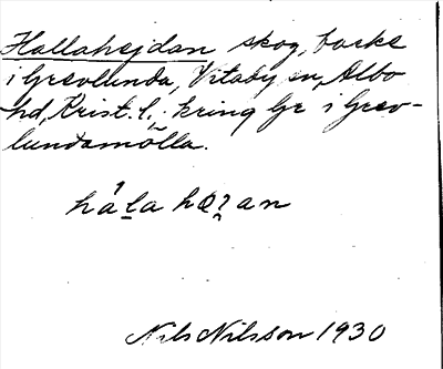 Bild på arkivkortet för arkivposten Hallahejdan