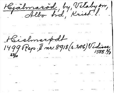 Bild på arkivkortet för arkivposten Hjälmaröd