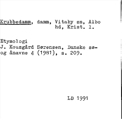 Bild på arkivkortet för arkivposten Krubbedamm