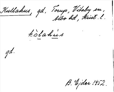 Bild på arkivkortet för arkivposten Kullahus