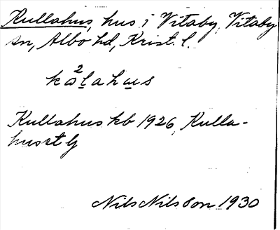 Bild på arkivkortet för arkivposten Kullahus