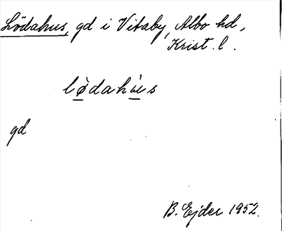 Bild på arkivkortet för arkivposten Lödahus