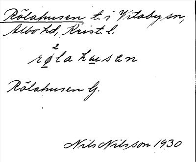 Bild på arkivkortet för arkivposten Rölahusen