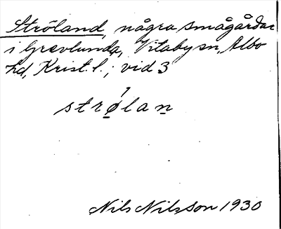 Bild på arkivkortet för arkivposten Ströland