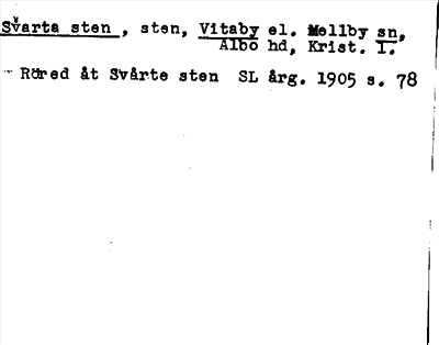 Bild på arkivkortet för arkivposten Svarta sten