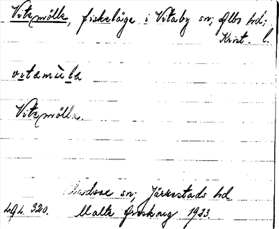 Bild på arkivkortet för arkivposten Vitemölle