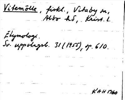 Bild på arkivkortet för arkivposten Vitemölle