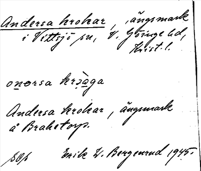 Bild på arkivkortet för arkivposten Andersa krokar