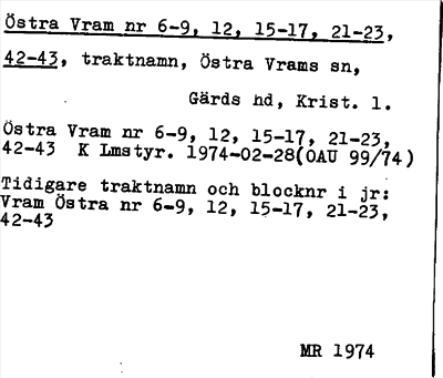 Bild på arkivkortet för arkivposten Östra Vram