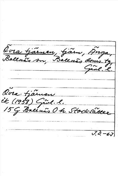 Bild på arkivkortet för arkivposten Övra tjärnen