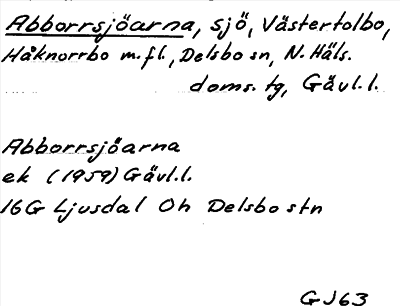 Bild på arkivkortet för arkivposten Abborrsjöarna
