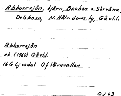 Bild på arkivkortet för arkivposten Abborrsjön