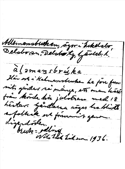Bild på arkivkortet för arkivposten Allemansbruken