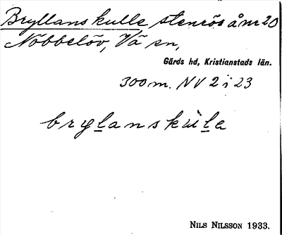 Bild på arkivkortet för arkivposten Bryllans kulle