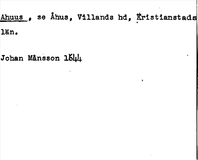 Bild på arkivkortet för arkivposten Ahuus, se Åhus