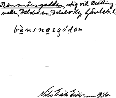 Bild på arkivkortet för arkivposten Bensnårsgadden