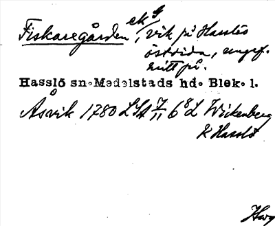 Bild på arkivkortet för arkivposten Fiskaregården