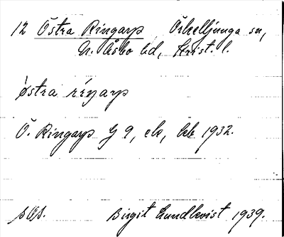 Bild på arkivkortet för arkivposten Östra Ringarp