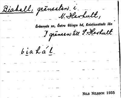 Bild på arkivkortet för arkivposten Biahall