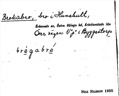 Bild på arkivkortet för arkivposten Brokabro