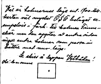 Bild på baksidan av arkivkortet för arkivposten Flöten, St. o. L.