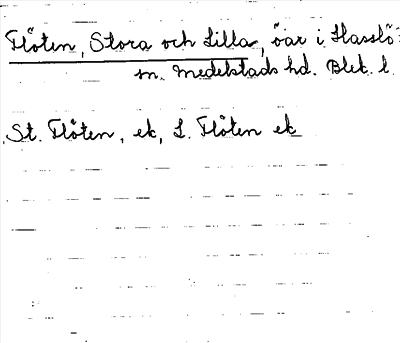 Bild på arkivkortet för arkivposten Flöten, Stora och Lilla