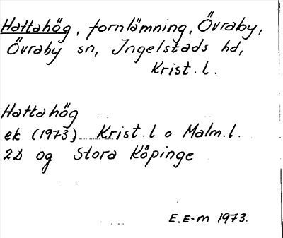Bild på arkivkortet för arkivposten Hattahög