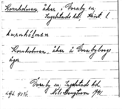 Bild på arkivkortet för arkivposten Kornholmen