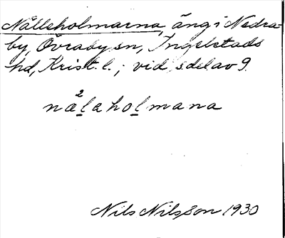 Bild på arkivkortet för arkivposten Nälleholmarna