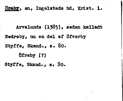 Bild på arkivkortet för arkivposten Öraby