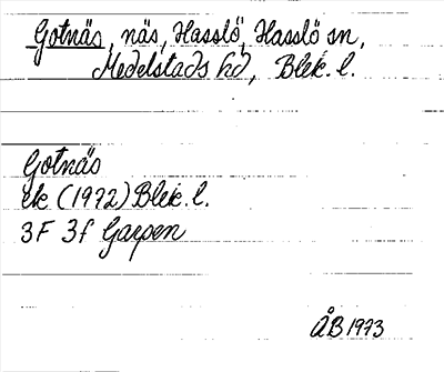 Bild på arkivkortet för arkivposten Gotnäs