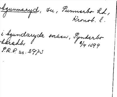 Bild på arkivkortet för arkivposten Agunnaryd