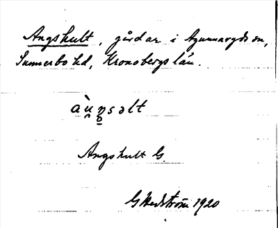 Bild på arkivkortet för arkivposten Angshult